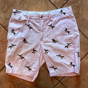 Ralph Lauren Men’s Pink Embroidered Duck Shorts